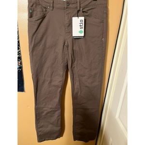 Stio men’s rivet canvas utility pants, size 35 waist, color: cowboy coffee